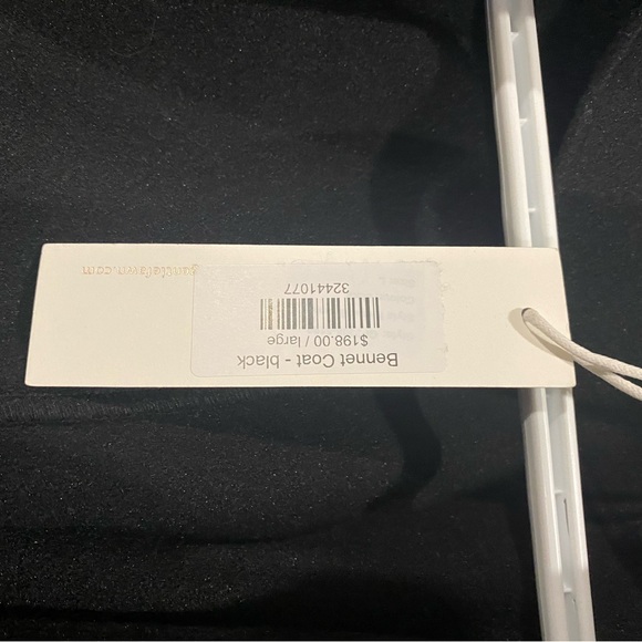 NWT Gentle Fawn Bennet Coat in black, size L - Picture 8 of 8